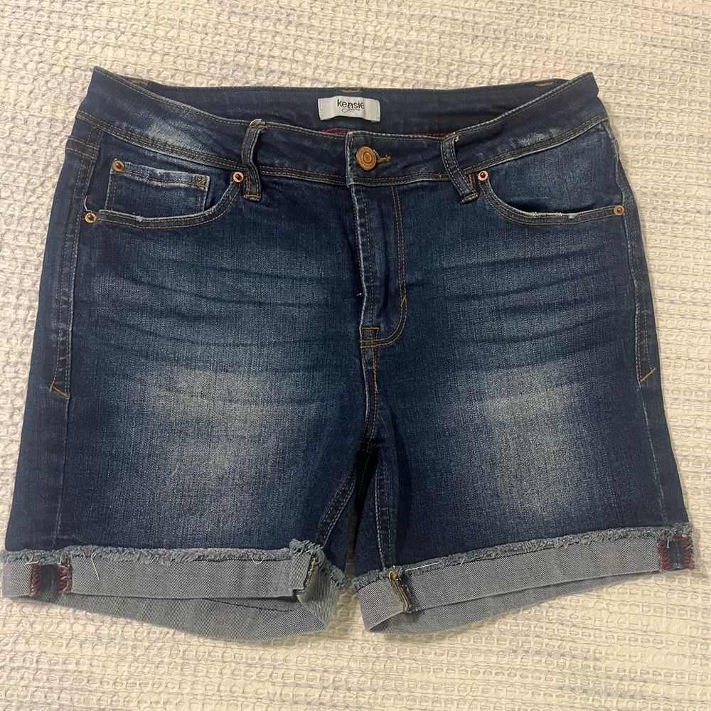 Kensie Dark Blue Jean Shorts